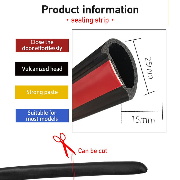 SEAMETAL Car Door Rubber Sealing Strip