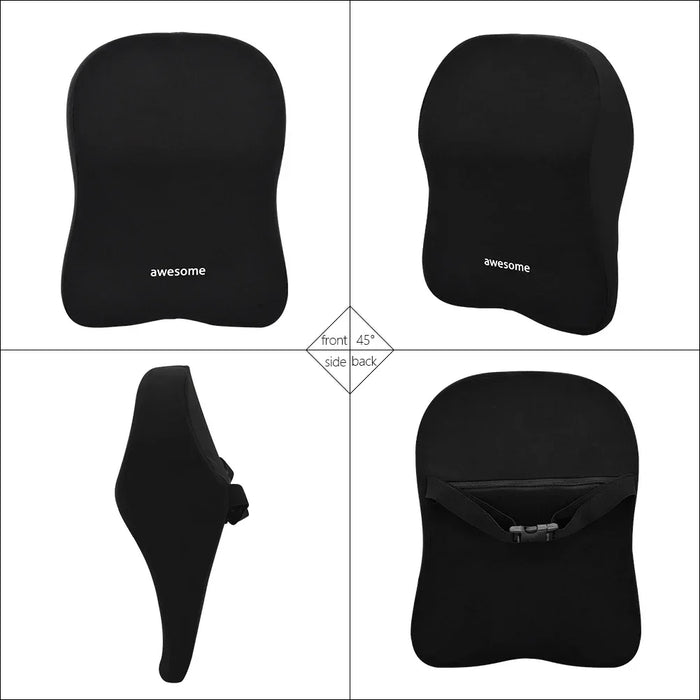 AWESOME Lumbar & Head Support Car Seat Cushion