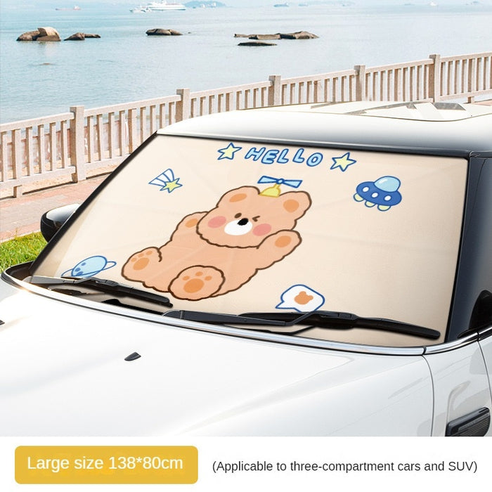 Cartoon Anime Car Windshield Sun Shade