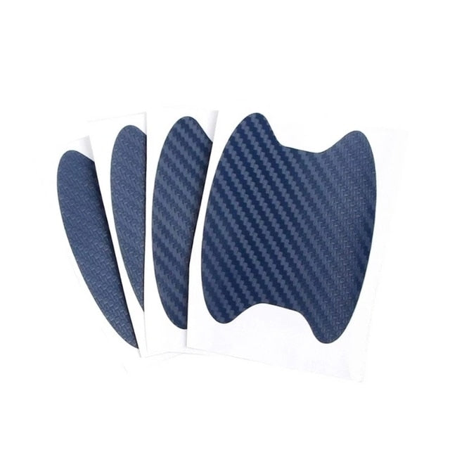 Car Door Handle Carbon Fiber Sticker Set