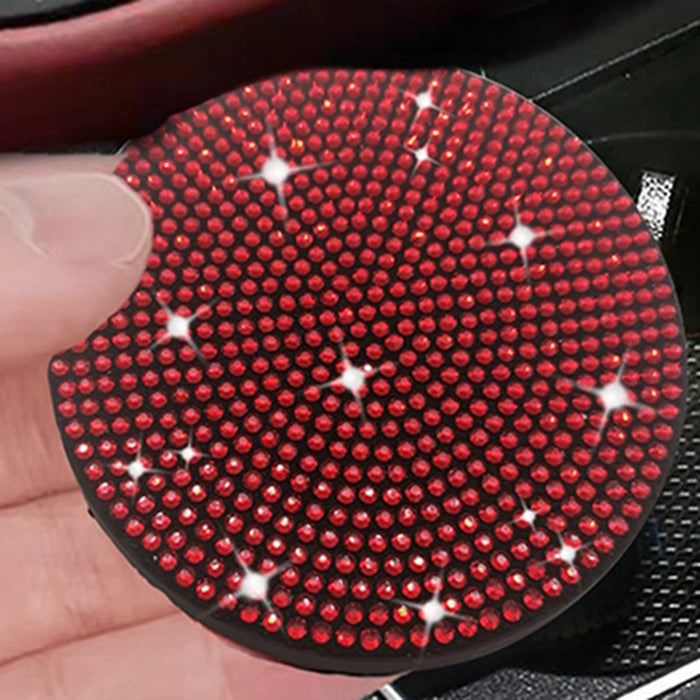 Rhinestone Sparkle Car Cup Holder Mat