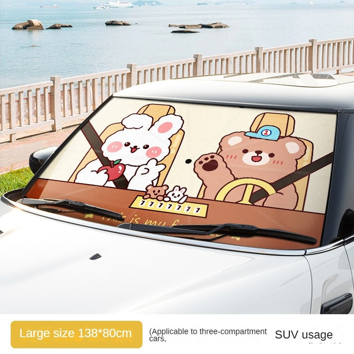 Cartoon Anime Car Windshield Sun Shade